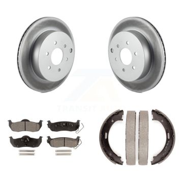 Rear Disc Coated Rotors Ceramic Pads & Parking Shoes Kit For Nissan Pathfinder From 08 04 KGT-103762
