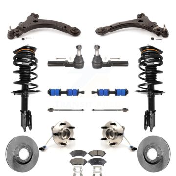 Front Disc Rotor Brake Pad Bearing Arm Shock Suspension Kit (15Pc) For Buick Century Regal KM-100012
