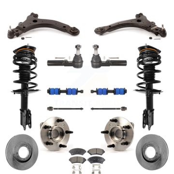 Front Disc Rotors Brake Pads Bearing Suspension Kit (15Pc) For Buick Century Regal Non-ABS KM-100016