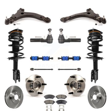Front Disc Rotors Brake Pads Bearing Shock Suspension Kit (15Pc) For Chevrolet Monte Carlo KM-100017