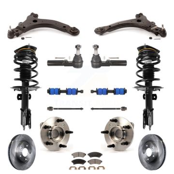Front Disc Rotor Brake Pad Bearing Arms Shock Suspension Kit (15Pc) For Pontiac Grand Prix KM-100021
