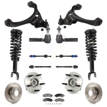 Front Rotor Brake Pad Bearing Arm Suspension Kit (15Pc) For Dodge Dakota Mitsubishi Raider KM-100082