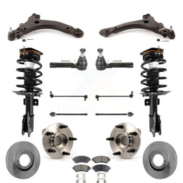 Front Disc Rotors Brake Pads Bearings Arms Shock Suspension Kit (15Pc) For Pontiac Montana KM-100087