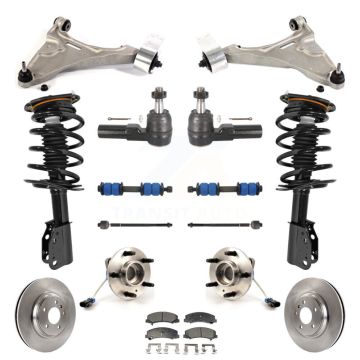 Front Disc Rotors Brake Pad Bearing Suspension Kit (15Pc) For 2006-2011 Buick Lucerne 4.6L KM-100096