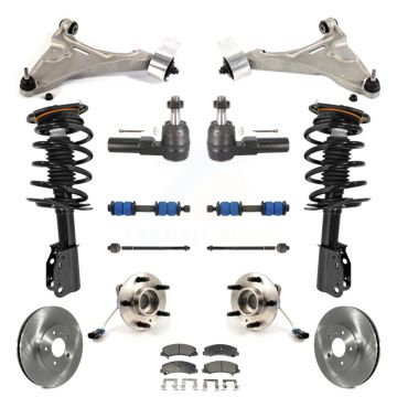 Front Disc Rotors Brake Pad Bearing Shock Assembly Suspension Kit (15Pc) For Buick Lucerne KM-100097