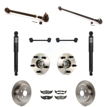 Rear Disc Rotors Brake Pads Hub Bearings End Suspension Kit (11Pc) For Chrysler PT Cruiser KM-100128