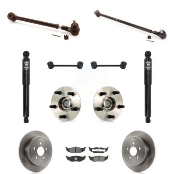 Rear Disc Rotors Brake Pad Bearing Suspension Kit (11Pc) For 2008-2010 Chrysler PT Cruiser KM-100129