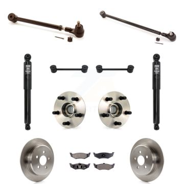 Rear Disc Rotors Brake Pads Hub Bearings End Suspension Kit (11Pc) For Chrysler PT Cruiser KM-100150