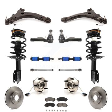 Front Rotors Brake Pad Bearing Suspension Kit (15Pc) For Pontiac Montana Chevrolet Venture KM-100192