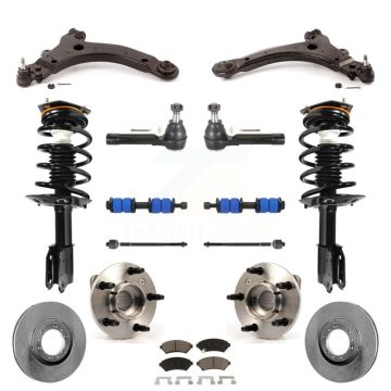 Front Rotors Brake Pad Bearing Suspension Kit (15Pc) For Pontiac Montana Chevrolet Venture KM-100196