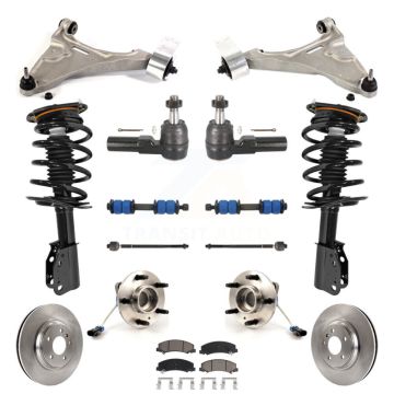 Front Disc Rotors Brake Pad Bearing Suspension Kit (15Pc) For 2006-2011 Buick Lucerne 4.6L KM-100200