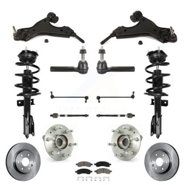 Front Rotor Brake Pad Bearing Suspension Kit (15Pc) For GMC Acadia Buick Enclave Chevrolet KM-100207