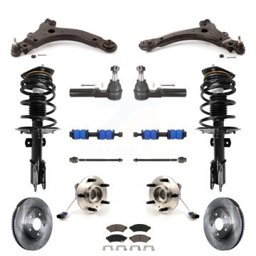 Front Disc Rotor Brake Pad Bearing Arms Shock Suspension Kit (15Pc) For Pontiac Grand Prix KM-100219