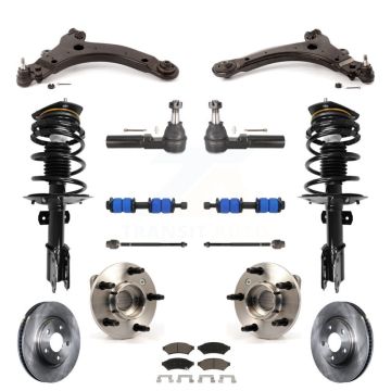 Front Disc Rotor Brake Pad Bearing Arms Shock Suspension Kit (15Pc) For Pontiac Grand Prix KM-100222