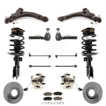 Front Disc Rotors Brake Pads Bearings Arms Shock Suspension Kit (15Pc) For Pontiac Montana KM-100227