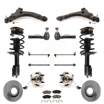 Front Disc Rotors Brake Pads Bearings Arms Shock Suspension Kit (15Pc) For Pontiac Montana KM-100228