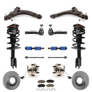 Front Disc Rotor Brake Pad Bearing Arms Shock Suspension Kit (15Pc) For Pontiac Grand Prix KM-100233