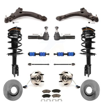 Front Disc Rotor Brake Pad Bearing Arm Shock Suspension Kit (15Pc) For Buick Century Regal KM-100235