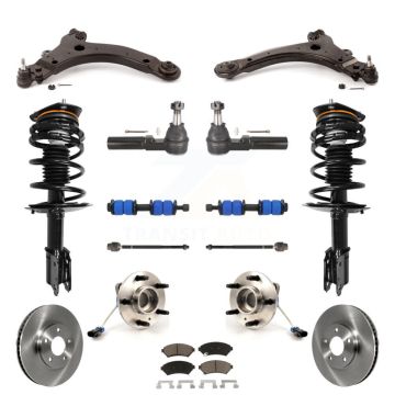 Front Disc Rotors Brake Pads Bearing Shock Suspension Kit (15Pc) For Chevrolet Monte Carlo KM-100245