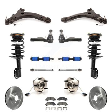 Front Disc Rotors Brake Pads Bearing Arms Shock Suspension Kit (15Pc) For Chevrolet Impala KM-100294
