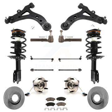 Front Disc Rotors Brake Pads Bearings Arms Shock Suspension Kit (15Pc) For Pontiac Montana KM-100297
