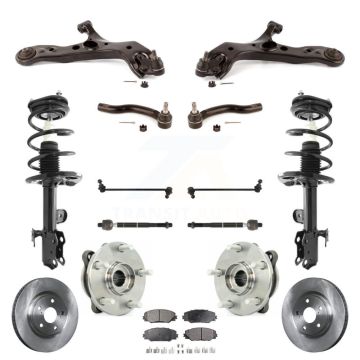 Front Rotor Brake Pad Bearing Suspension Kit (15Pc) For Toyota RAV4 Excludes Sport Package KM-100376