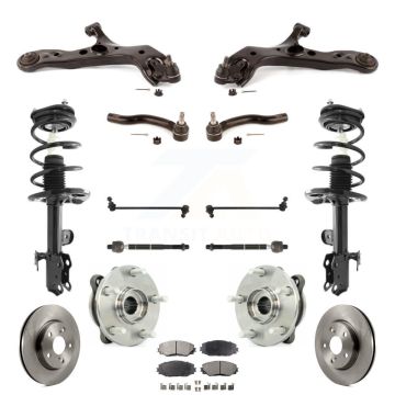 Front Rotor Brake Pad Bearing Suspension Kit (15Pc) For Toyota RAV4 Excludes Sport Package KM-100377
