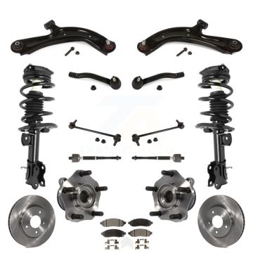 Front Disc Rotors Brake Pads Bearing Suspension Kit (15Pc) For Nissan NV200 Chevrolet City KM-100379