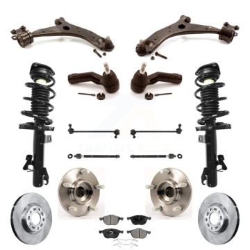 Front Rotors Brake Pad Bearing Suspension Kit (15Pc) For Mazda 3 Excludes MazdaSpeed Model KM-100391