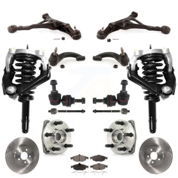 Front Rotor Brake Pad Bearing Arm Suspension Kit (15Pc) For Chrysler Sebring Dodge Stratus KM-100394