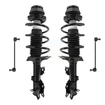 Front Complete Shock Assembly And TQ Link Kit For 2012-2017 Hyundai Accent Kia Rio KSS-100933