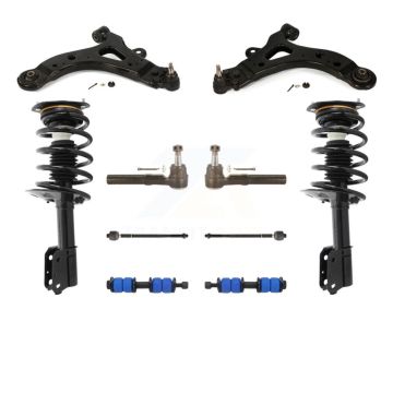 Front Arms Complete Shock Tie Rods Link Sway Bar Kit (10Pc) For Buick Rendezvous Pontiac KSS-103952