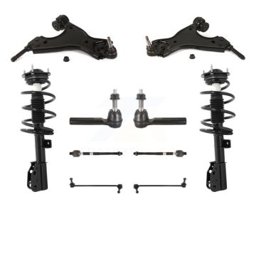 Front Arms Complete Shock Tie Rods Link Sway Bar Kit (10Pc) For Chevrolet Traverse Buick KSS-103955