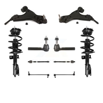 Front Arms Complete Shock Tie Rods Link Sway Bar Kit (10Pc) For GMC Acadia Buick Enclave KSS-103956