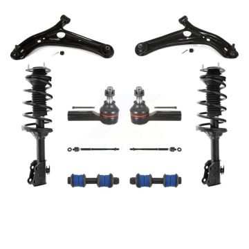 Front Control Arms And Complete Shock Tie Rods Link Sway Bar Kit (10Pc) For Toyota Echo KSS-103988