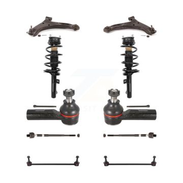 Front Arms Complete Shock Tie Rods Link Sway Bar Kit (10Pc) For 06-13 Suzuki Grand Vitara KSS-104004