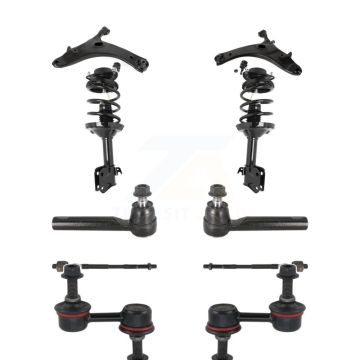 Front Arms And Complete Shock Tie Rods Link Sway Bar Kit (10Pc) For Subaru Forester KSS-104007