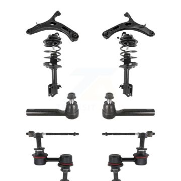 Front Arms & Complete Shock Tie Rods Link Sway Bar Kit (10Pc) For 2010-2014 Subaru Legacy KSS-104008
