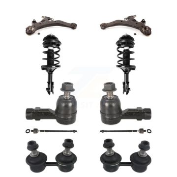 Front Arms Complete Shock Tie Rods Link Sway Bar Kit (10Pc) For 2001-2006 Hyundai Elantra KSS-104016