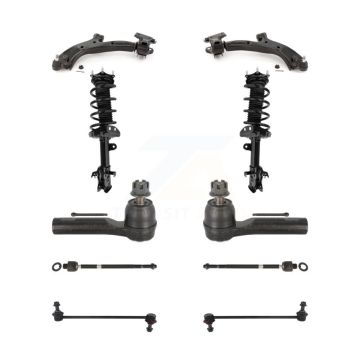Front Control Arms And Complete Shock Tie Rods Link Sway Bar Kit (10Pc) For Honda CR-V KSS-104017