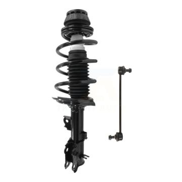 Front Left Complete Shock Assembly And TQ Link Kit For 2012-2017 Hyundai Accent Kia Rio KSS-104457