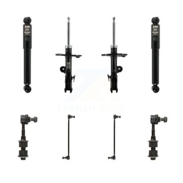 Front Rear Suspension Strut Shock & TQ Bar Link Kit (8Pc) For 2006-2012 Toyota RAV4 KSS-107977