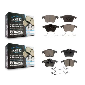 Front Rear Ceramic Brake Pad Kit For 2003-2014 Volvo XC90 With 316mm Diameter Rotor KTC-100508