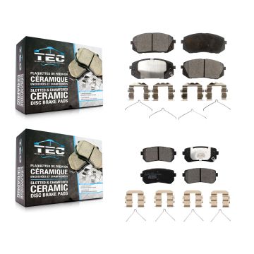 Front Rear Ceramic Brake Pads Kit For Kia Optima Hyundai Sonata KTC-100536