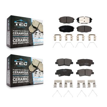 Front Rear Ceramic Brake Pads Kit For Kia Hyundai Kona Forte Soul Elantra GT Forte5 KTC-100602