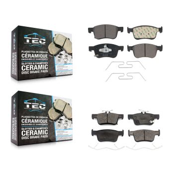 Front Rear Ceramic Brake Pads Kit For Honda Civic Accord KTC-100603
