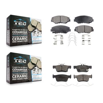 Front Rear Ceramic Brake Pads Kit For Honda Civic KTC-100604