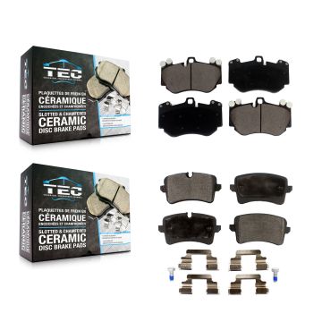 Front Rear Ceramic Brake Pads Kit For 2013-2015 Audi RS5 With Composite Brakes KTC-100607
