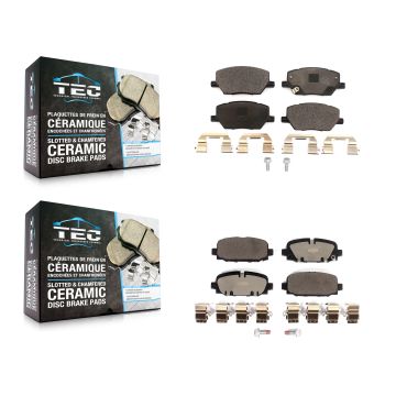 Front Rear Ceramic Brake Pads Kit For 2018-2023 Jeep Compass KTC-100610