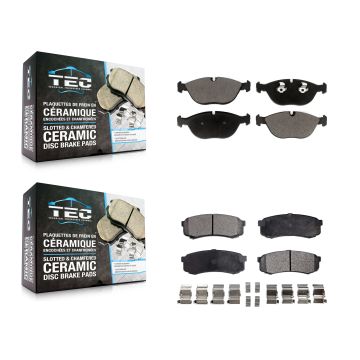 Front Rear Ceramic Brake Pads Kit For 2000 Mercedes-Benz C43 AMG KTC-100614